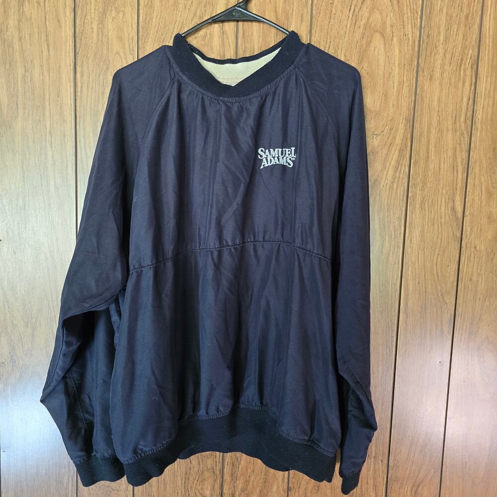 Samuel Adams Men's Size M Windbreaker Navy Blue Golf Casual Long Sleeve